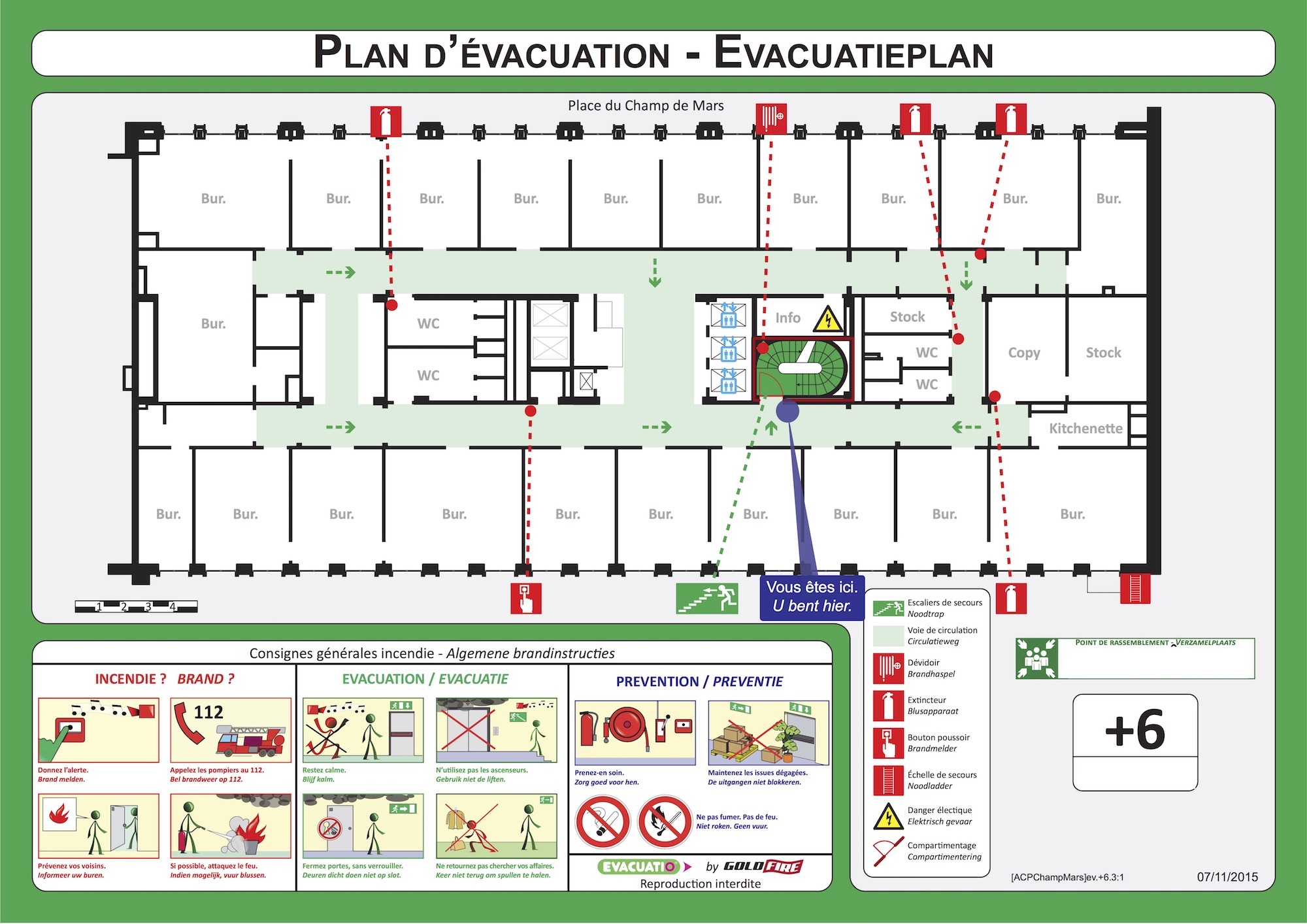Office and administration evacuation plan