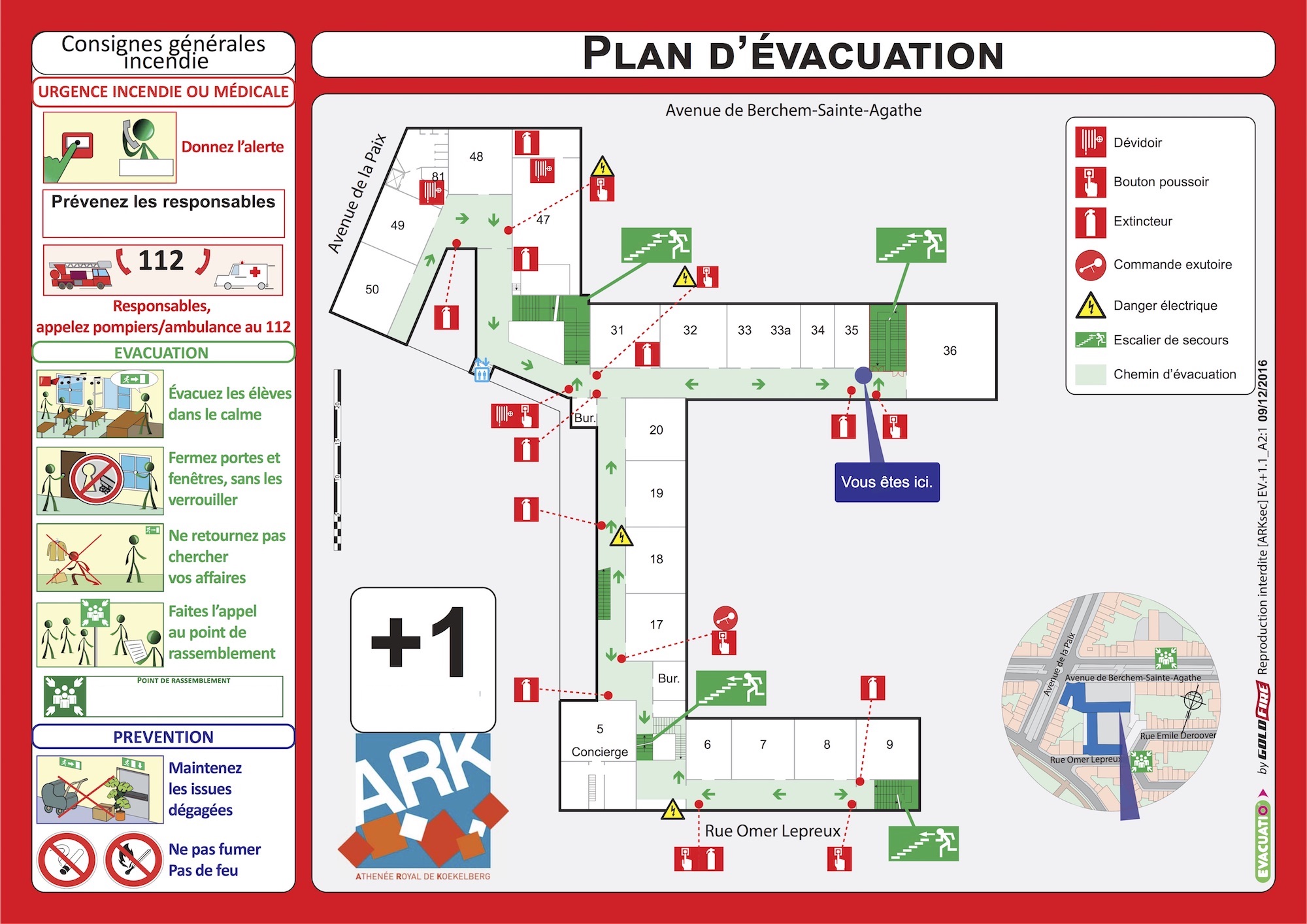 Evacuatio Plan D Vacuation   Ecole2 