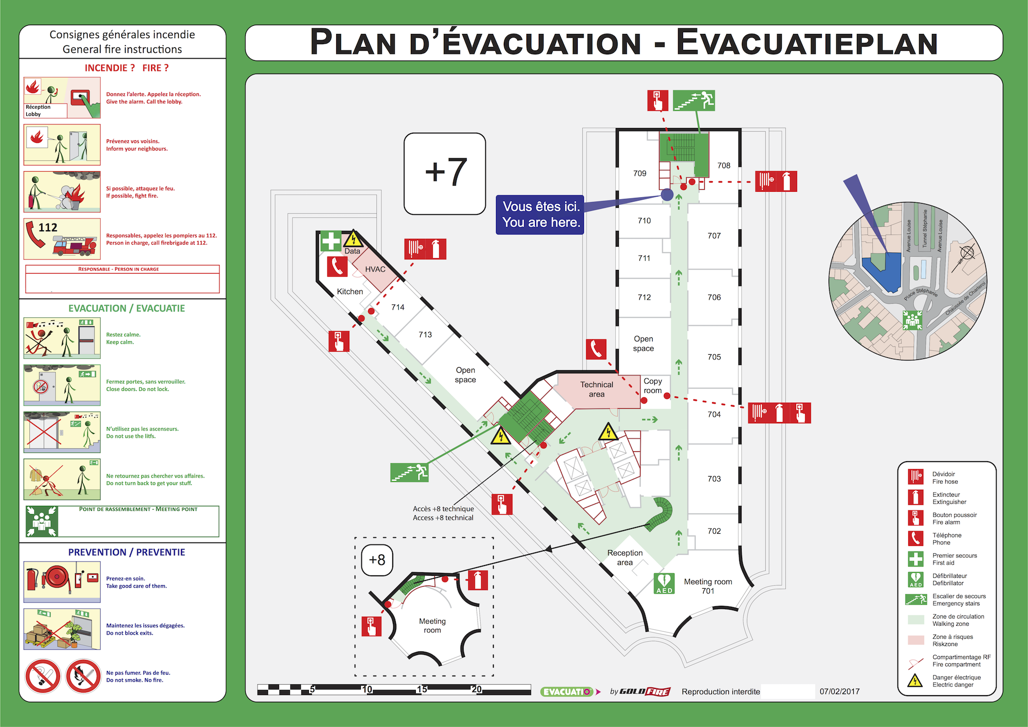 Office and administration evacuation plan