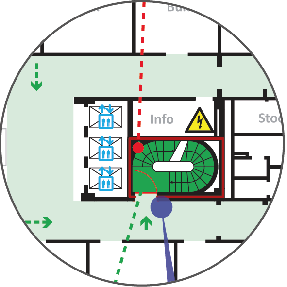 Easy to understand evacuation plan