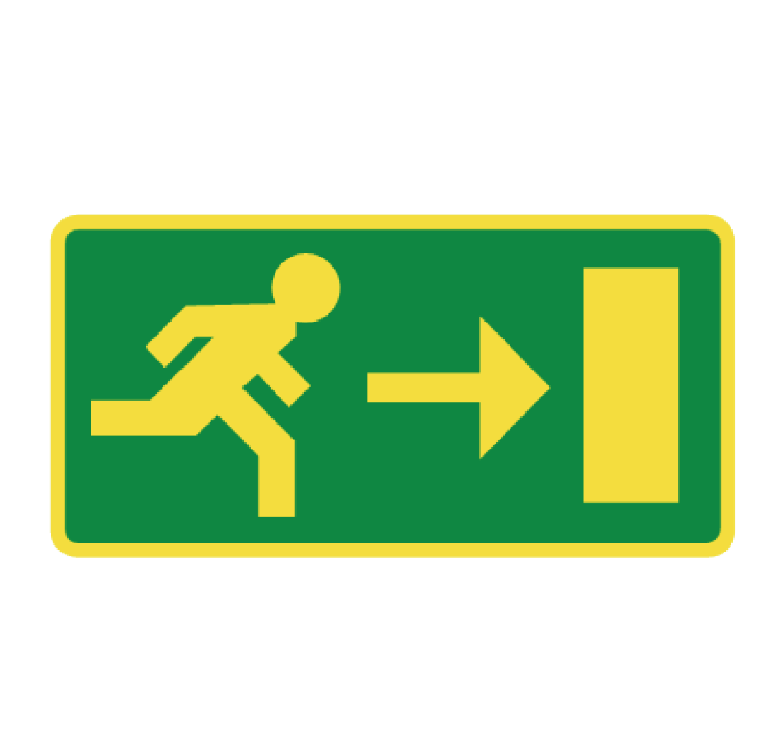 pictogram evacuatie Fotoluminescente